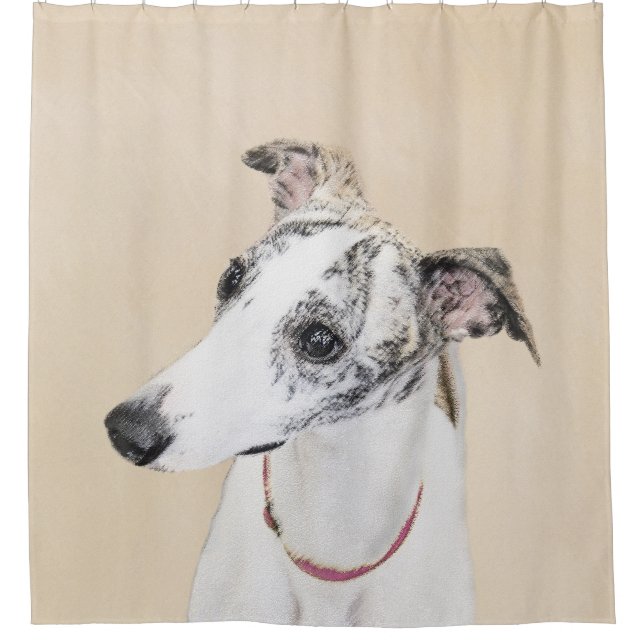 Rideaux De Douche Peinture Whippet - Jolie art original chien (Devant)