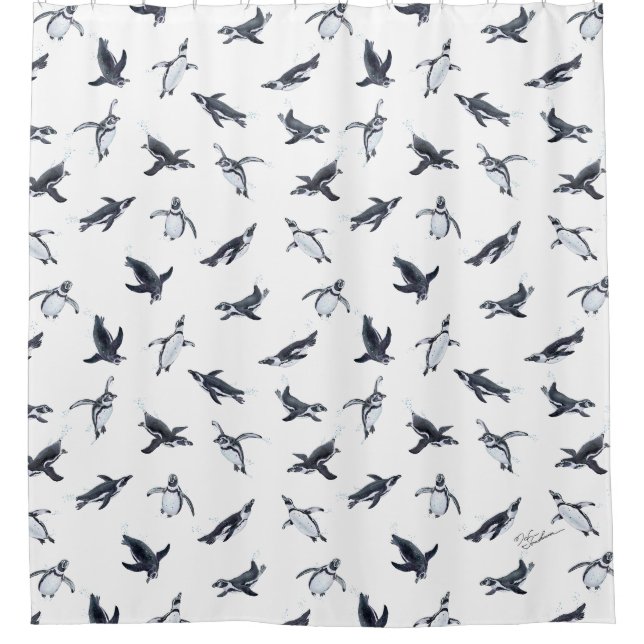 Rideaux De Douche Penguin Flight Squad | Ocean Art Design (Devant)