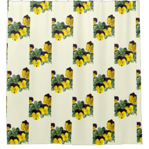 Rideaux De Douche Pensées Sorbet Saut Jaune