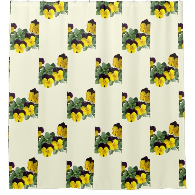 Rideaux De Douche Pensées Sorbet Saut Jaune (Devant)