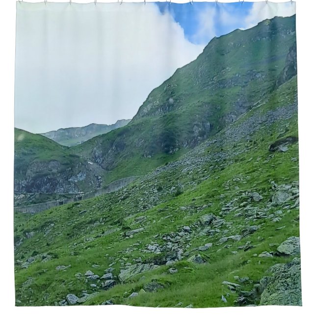 Rideaux De Douche Pente Alpine Transfagarasan – Photographie de Roum (Devant)