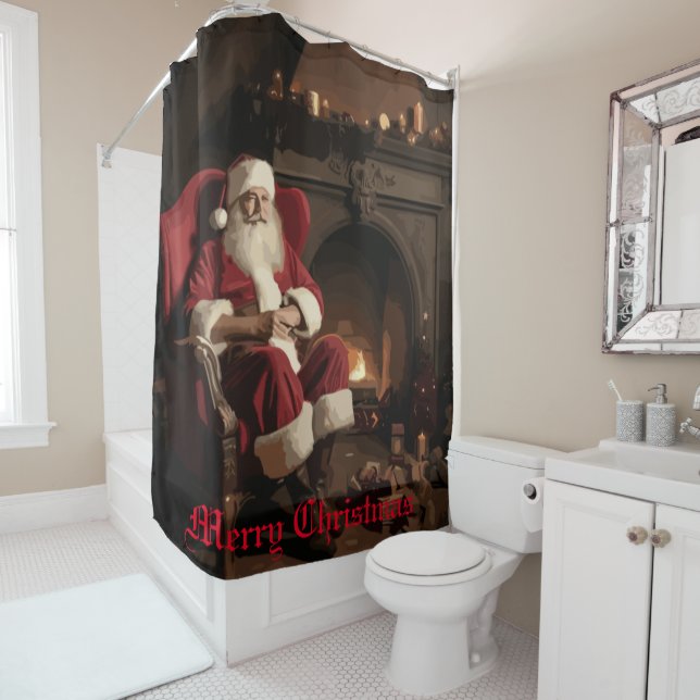 Rideaux De Douche Père Noël Cosy Nook (En situation)
