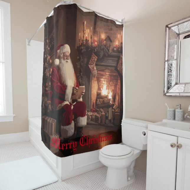 Rideaux De Douche Père Noël Cosy Nook (En situation)