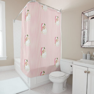 Rideaux De Douche Père Noël shabby vintage victorien rose