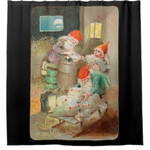 Rideaux De Douche Père Noël suédoise de Noël (par Jenny Nyström)