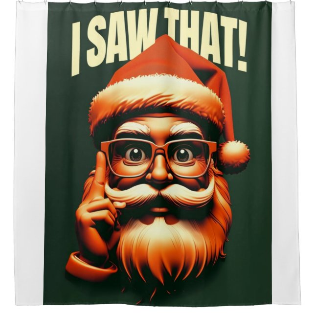 Rideaux De Douche Père Noël vous regarde  (Devant)