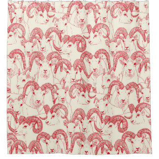 Rideaux De Douche perle vermillon de mouflon d'Alaska Dall