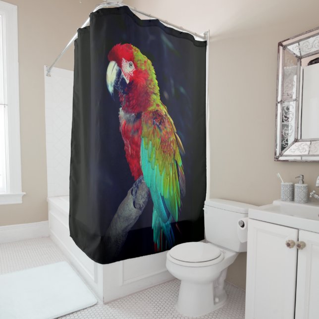 Rideaux De Douche Perroquet (En situation)