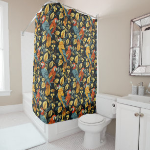 Rideaux De Douche Perroquet vintage