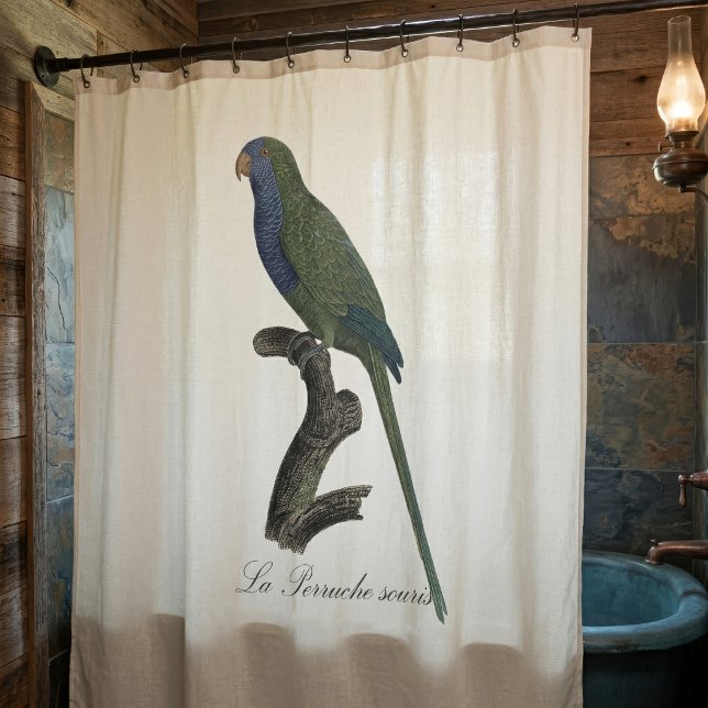 Rideaux De Douche Perruche Moine, Myiopsitta Monachus (Monk Parakeet or Monk Parrot, Myiopsitta Monachus. Shower Curtain)