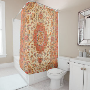 Rideaux De Douche Persia Tabriz Dusty Tan Red Blush 