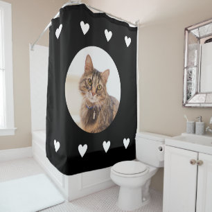 Rideaux De Douche Personnalisé Animaux de compagnie Photo Cute Chat