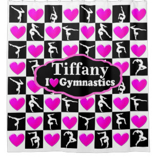 RIDEAUX DE DOUCHE PERSONNALISÉ J'AIME GYMNASTICS DOUCHE CURTAIN