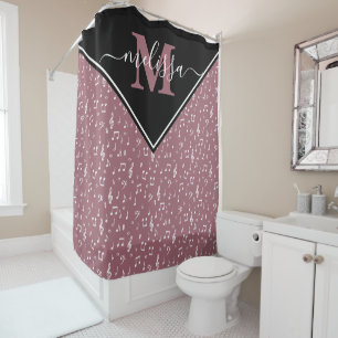 Rideaux de douche personnalisés avec symboles musi
