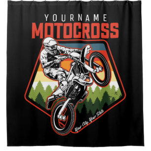 Rideaux De Douche Personnalized Motocross