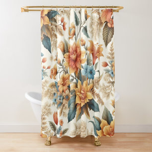 Rideaux De Douche Pétales & Poésie Élégante Florale