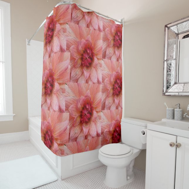 Rideaux De Douche pétales roses (En situation)