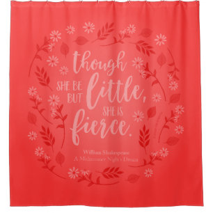 Rideaux De Douche Petit Floral Rouge Mais Fierce William Shakespeare