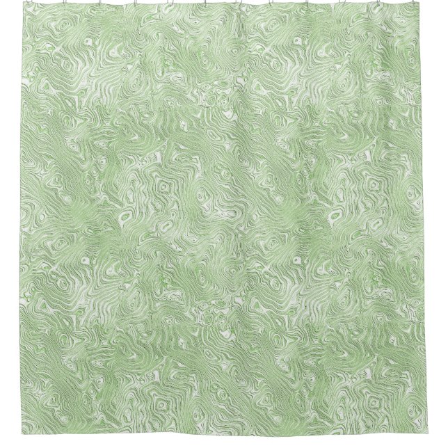 Rideaux De Douche Petit motif en soie moirée vert citron (Devant)