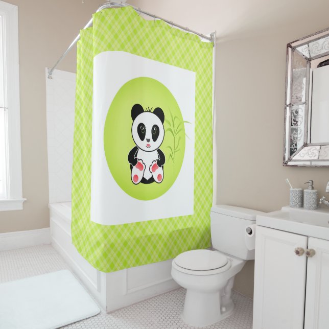 Rideaux De Douche Petit Panda (En situation)