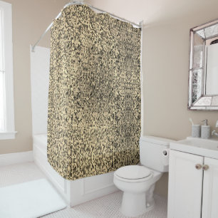 Rideaux De Douche Petits carrés flous ou carreaux en beige ou kaki