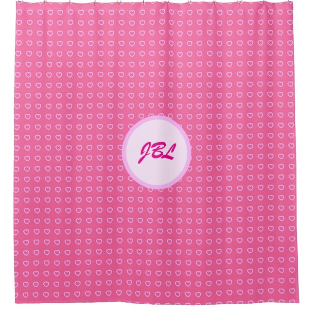 Rideaux De Douche Petits cœurs roses (Devant)