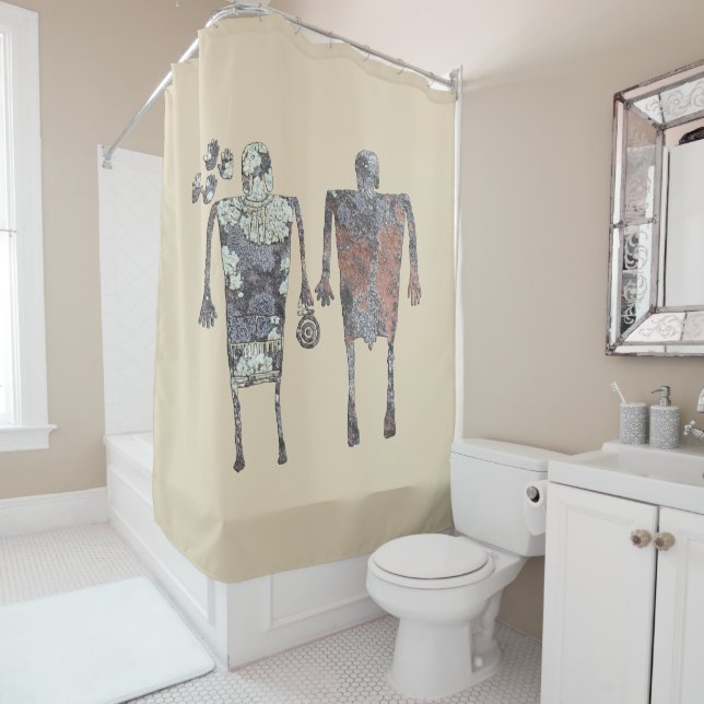 Rideaux De Douche Petroglyphe (En situation)