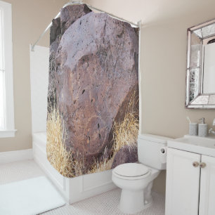 Rideaux De Douche Petroglyphe du canyon Rinconada