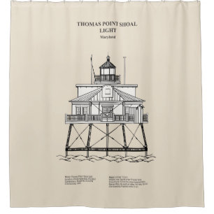 Rideaux De Douche Phare de Thomas Point Shoal - Maryland - SBD