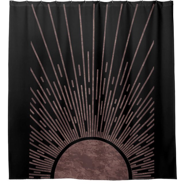 Rideaux De Douche Phase Lunaire Arche Abstrait Soleil Et Rayons De S (Devant)