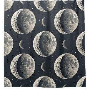 Rideaux De Douche Phase Lunaire Céleste (1)