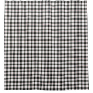 Rideaux De Douche Pherson tartan noir blanc plaid