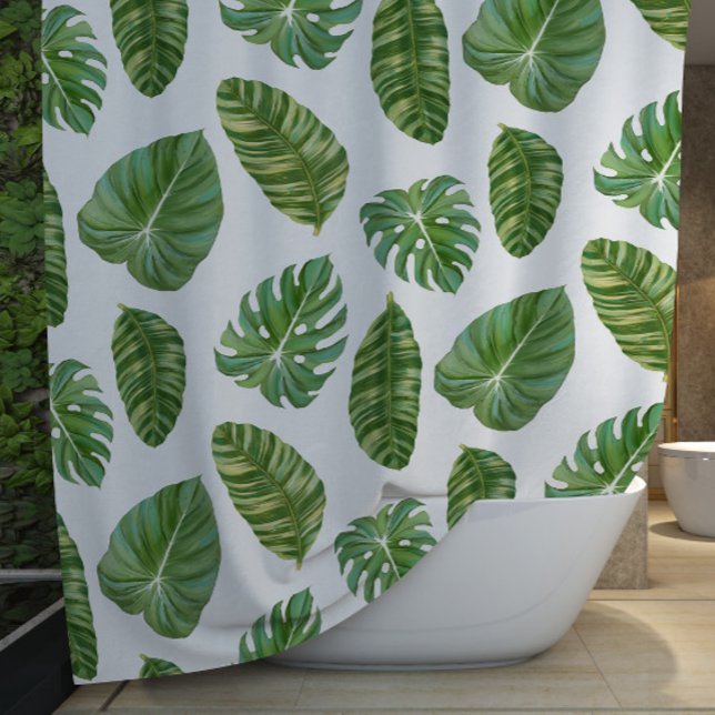 Rideaux De Douche Philodendron Tropical Elephant Oreille Banana Leaf (Créateur téléchargé)