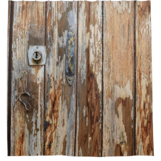 Rideaux De Douche Photo de clôture en bois brun