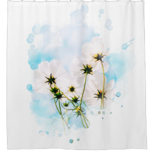 Rideaux De Douche *~* Photo SKY Fleurs roses FLEURS FLORALES AR15