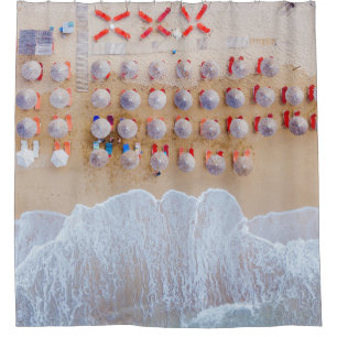 Rideaux De Douche Photographie aérienne du bord de mer en journée
