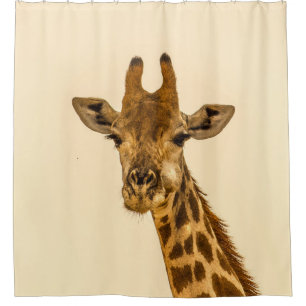 RIDEAUX DE DOUCHE PHOTOGRAPHIE SÉLECTIVE DE GIRAFFE