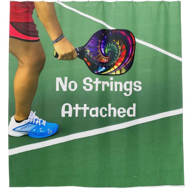 Rideaux De Douche Pickleball Funny No Strings Attaché (Devant)