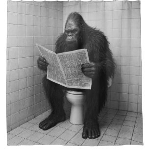 Rideaux De Douche Pied Bignon Dans La Salle De Bain Funny Douche Rid