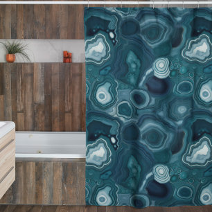 Rideaux De Douche Pierre d'Agate Bleue turquoise