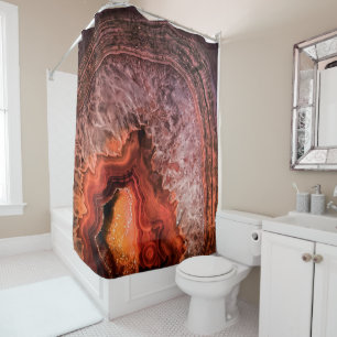 Rideaux De Douche Pierre gemme en bronze de cuivre de minerai