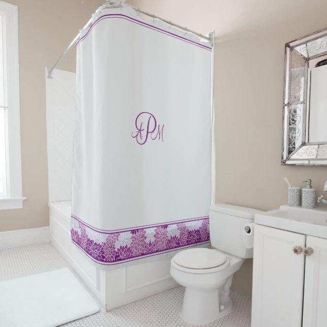 Rideaux De Douche Pies pourpres (En situation)