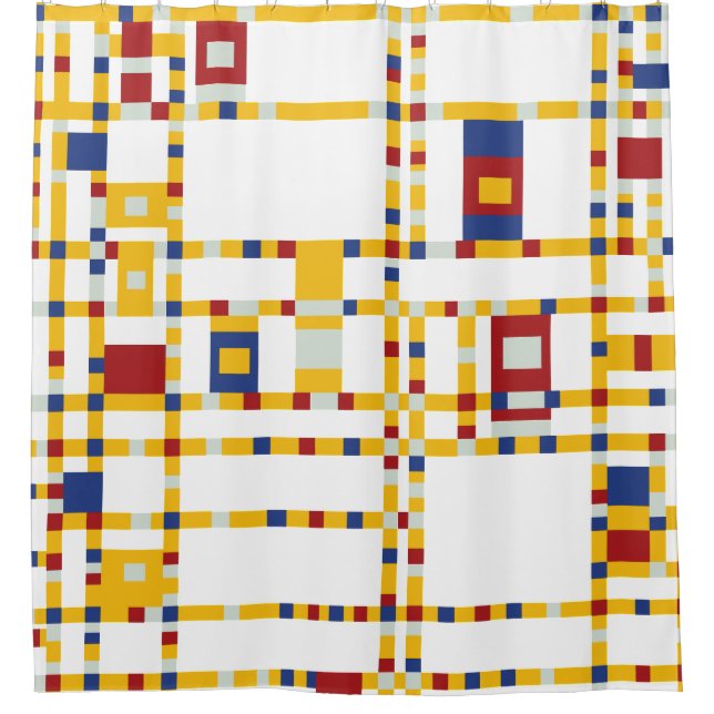 Rideaux De Douche Piet Mondrian - Broadway Boogie Woogie Art moderne (Devant)