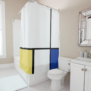 Rideaux De Douche Piet Mondrian - Composition Abstrait géométrique