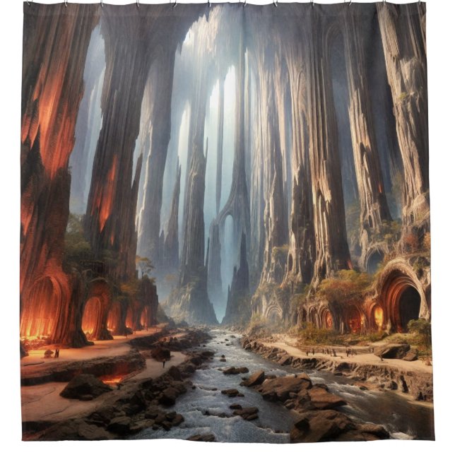 Rideaux De Douche Piliers et personnes (Devant)