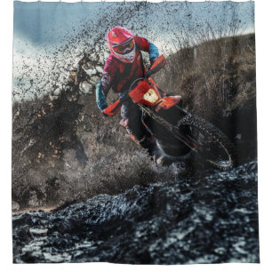 Rideaux De Douche Pilote de vélo droit jetez l'oreiller