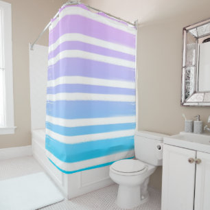Rideaux De Douche Pinceau pastel rose violet bleu 
