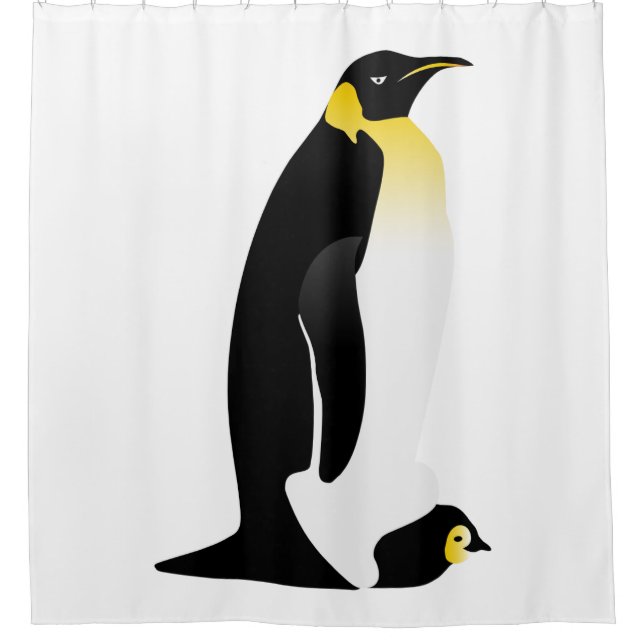 Rideaux De Douche Pingouin avec son bébé (Devant)