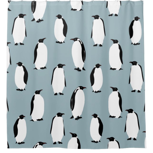 Rideaux De Douche Pingouin Bird animal mignonne Motif (Devant)