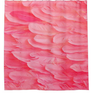 Rideaux De Douche Pink Flamingo Feathersflamingo,feather,pink,textur